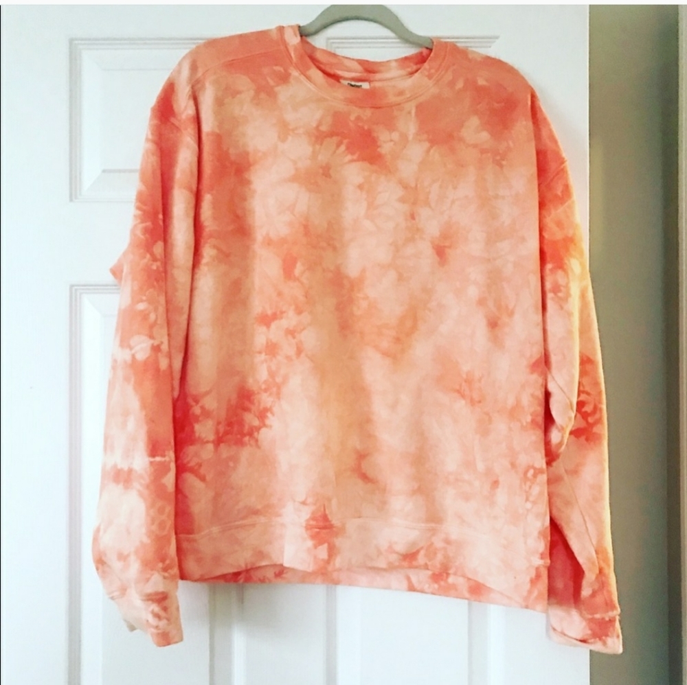 Comfort Colors Orange tie dye sweatshirt
